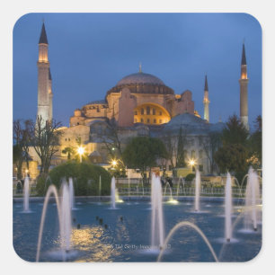 Blue mosque, Istanbul, Turkey Square Sticker