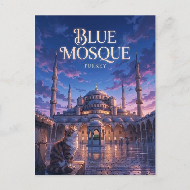 Blue Mosque (Sultan Ahmed Mosque) Turkey Postcard (Front)