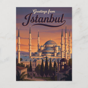 Blue Mosque Turkey Postcard