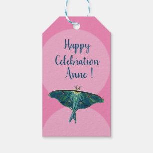 Blue Moth Butterfly Gift Tags