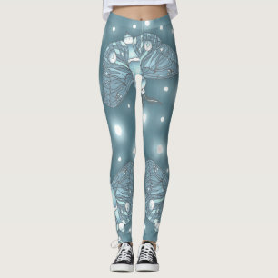 Blue Moths Leggings