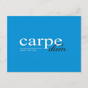 Blue Motivational Inspirational Quote Postcard