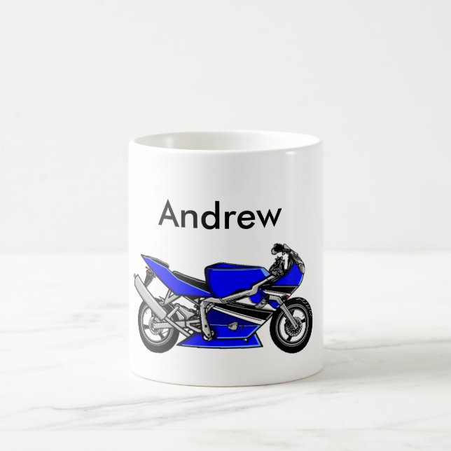 Blue Motorbike Coffee Mug (Center)