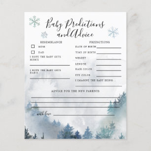 Blue Mountain Baby Predictions & Advice Card