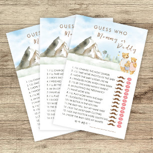 Blue Mountain Bear Guess Who Mummy or Daddy Game