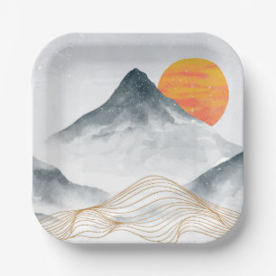 Blue Mountain Paper Plate