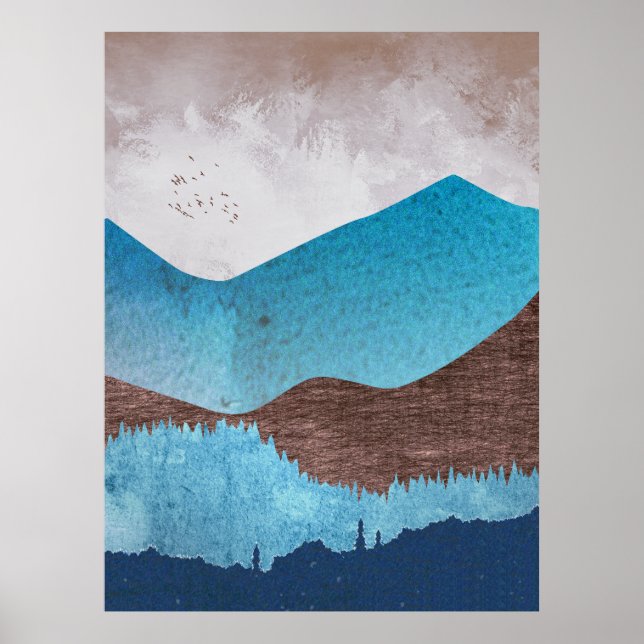 Blue Mountain Peaks Poster (Front)