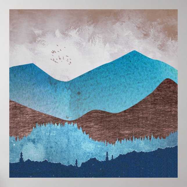 Blue Mountain Peaks Poster (Front)