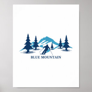 Blue Mountain Pennsylvania Ski Resort Skiing Skier Poster