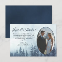 Blue Mountain Pine Trees Rustic Wedding Photo