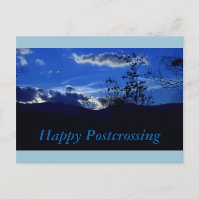 Blue Mountain Postcrossing Postcard (Front)