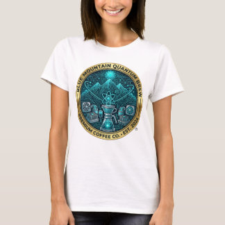 Blue Mountain Quantum Brew Futuristic Coffee T-Shirt