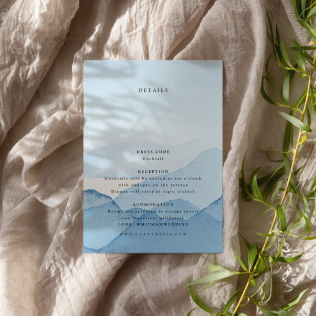 Blue Mountain Range Destination Wedding Details  Enclosure Card (Creator Uploaded)