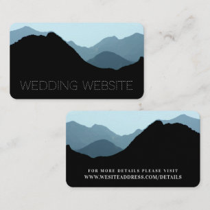 Blue Mountain Range, Rustic Wedding Website Enclosure Card