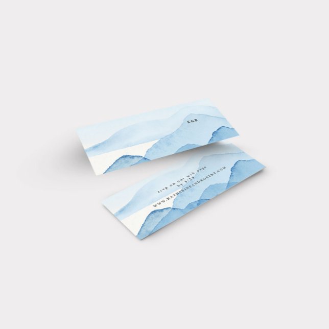 Blue Mountain Range Wedding Website Card (Creator Uploaded)