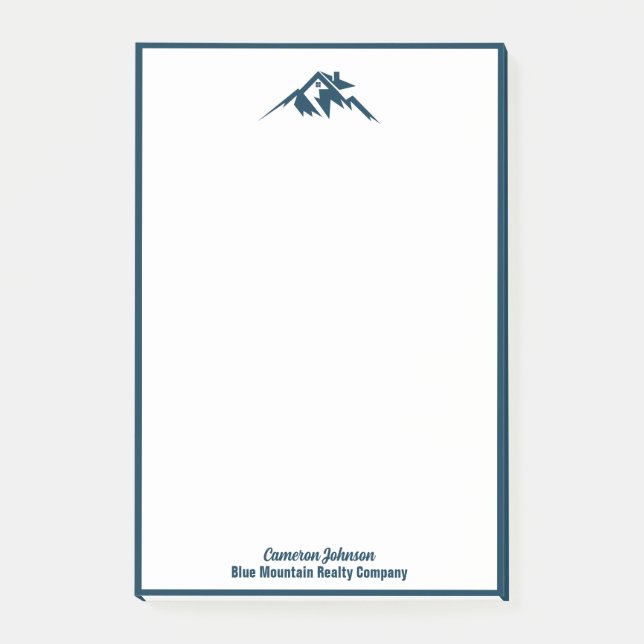 Blue Mountain Real Estate Company Custom Realtor Post-it Notes (Front)
