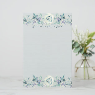 Blue Mountain Rose Personalised Stationery