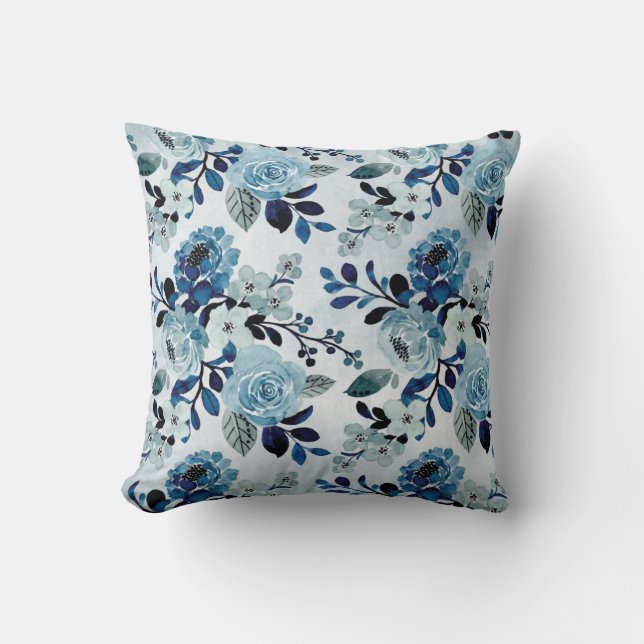 Blue Mountain Roses Cushion (Front)
