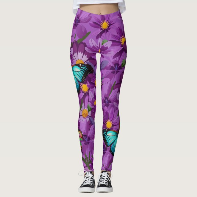 "Blue Mountain Swallowtail" Leggings (Front)