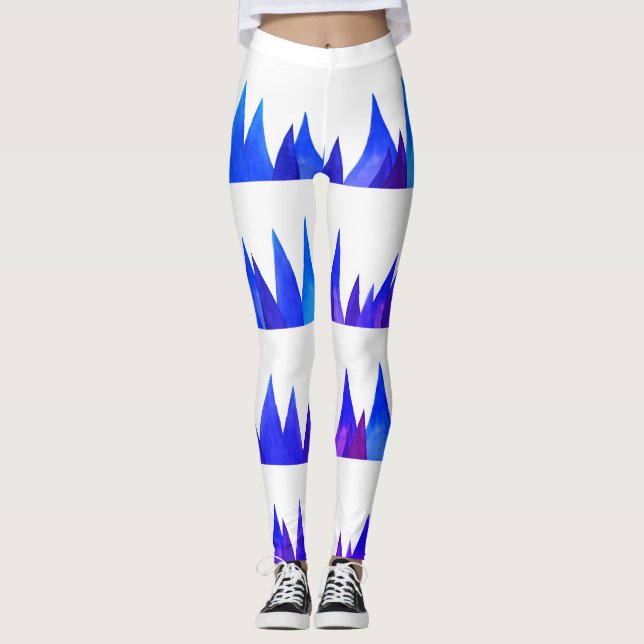 Blue Mountains, Abstract Leggings (Front)