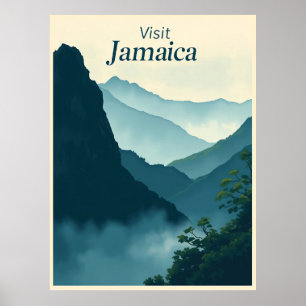 Blue Mountains, Jamaica – Misty Highlands Travel Poster