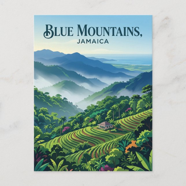 Blue Mountains Jamaica Postcard (Front)
