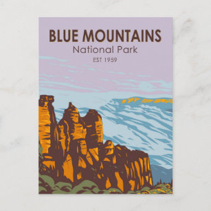 Blue Mountains National Park Australia Vintage Postcard