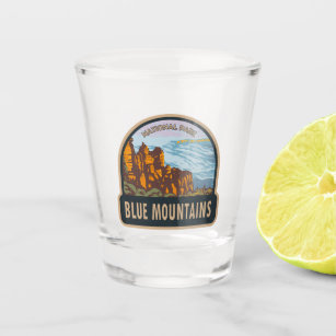 Blue Mountains National Park Australia Vintage  Shot Glass