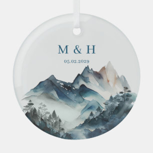 Blue Mountains Rustic Wedding Glass Tree Decoration