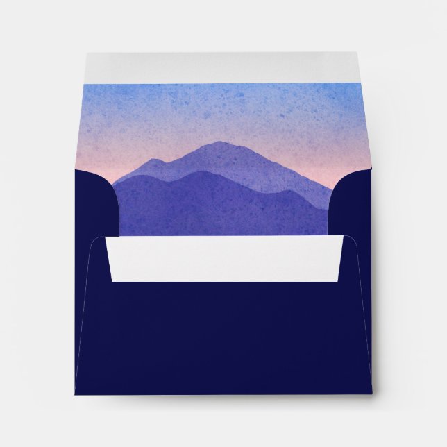 Blue Mountains Wedding RSVP Envelope (Back (Bottom))
