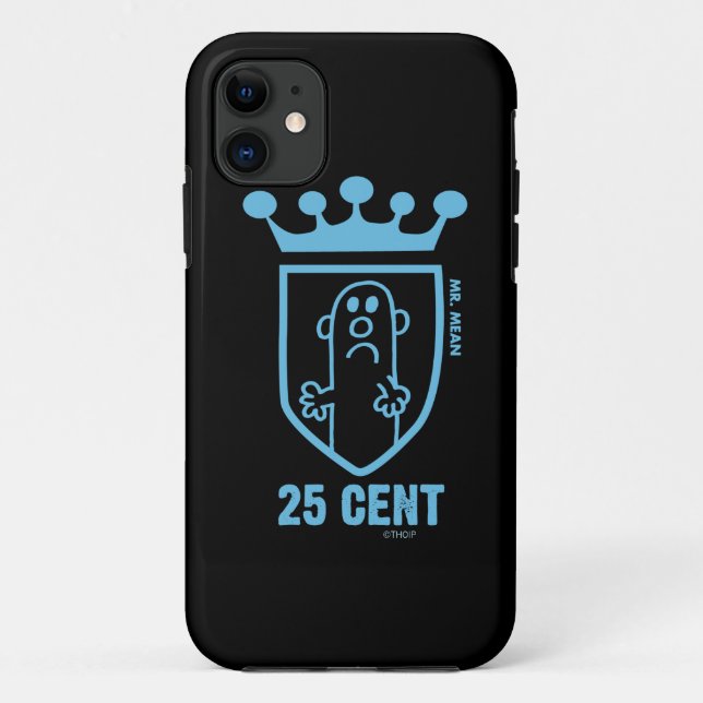 Blue Mr. Mean Crest & Crown Case-Mate iPhone Case (Back)