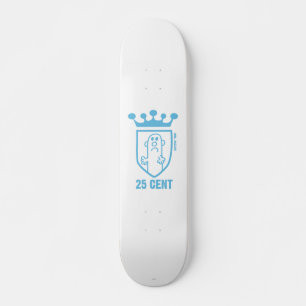Blue Mr. Mean Crest & Crown Skateboard