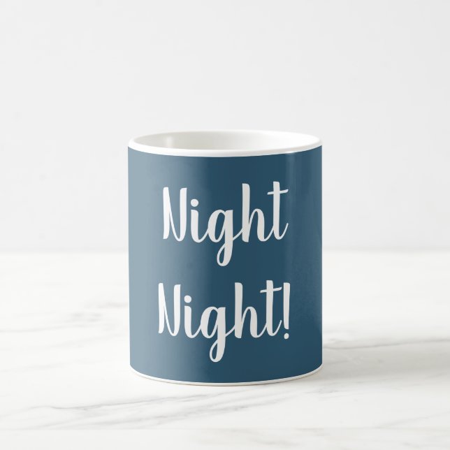 Blue Mug with Night Night in White Typography (Center)