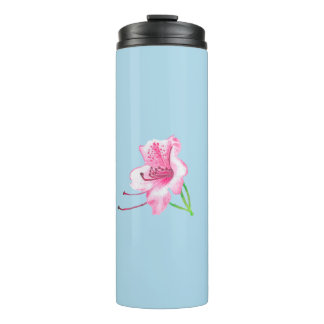 Blue mug with pink Lilly's 