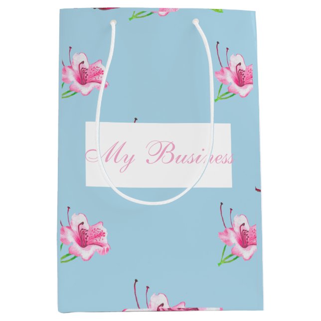 Blue mug with pink Lilly's  Medium Gift Bag (Front)