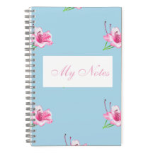 Blue mug with pink Lilly's 