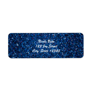 Blue & Multi Colour Mosaic Cool Address Labels
