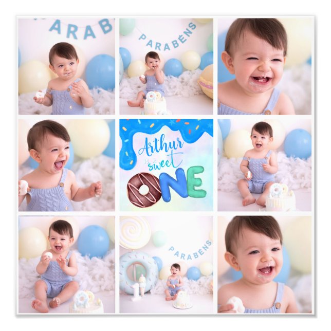 blue multi photo sweet one print (Front)