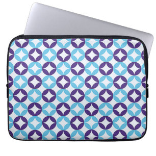 Blue Multicolored delicate Pattern Laptop Sleeve