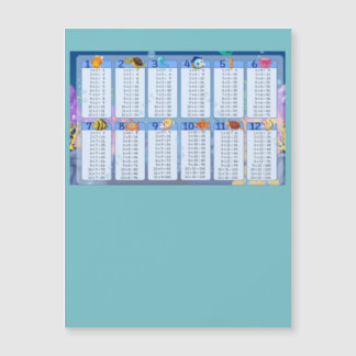 blue Multiplication Table 1-12 Cheat Sheet