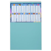 blue Multiplication Table 1-12 Cheat Sheet