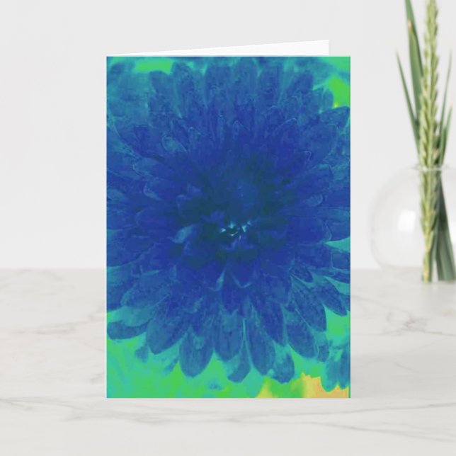 Blue Mum Greeting Card (Front)