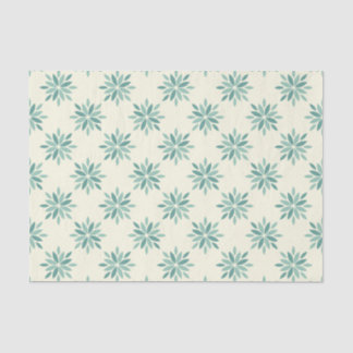 Blue Mums Floral Pattern Tissue Paper