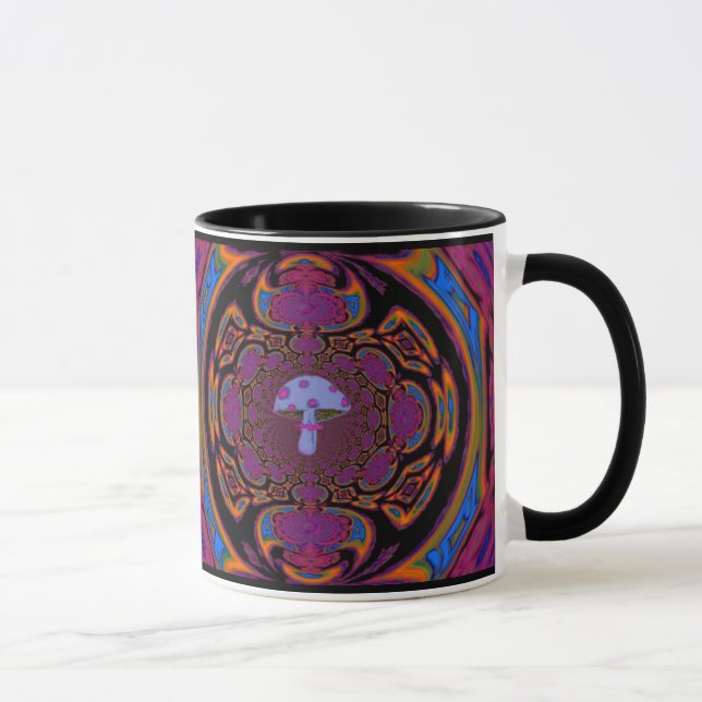 Blue Mushroom #12 Mug (Right)