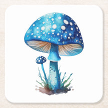 Blue Mushroom Coaster