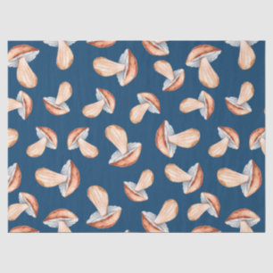 Blue Mushrooms Tissue Paper