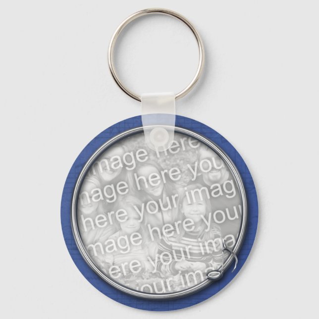 Blue Music Key Ring (Front)