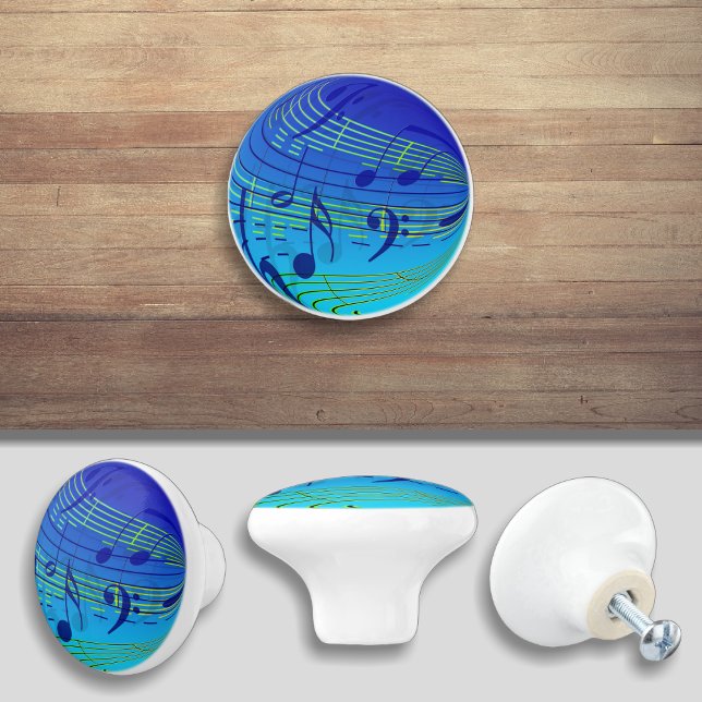 Blue Music Note Door Knob Cabinet Pull (Creator Uploaded)