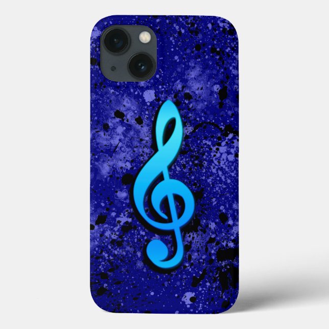 Blue Music Note Symbol Case-Mate iPhone Case (Back)