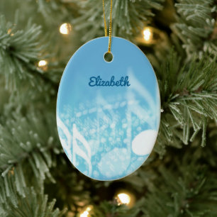 Blue Music Personalised Ceramic Ornament